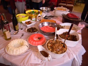 Table of Goodies - Thanksgiving Potluck 2012