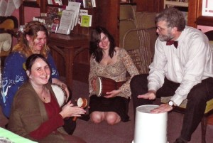 Drumming Circle after the Winter Solstice service at Pullman Memorial
