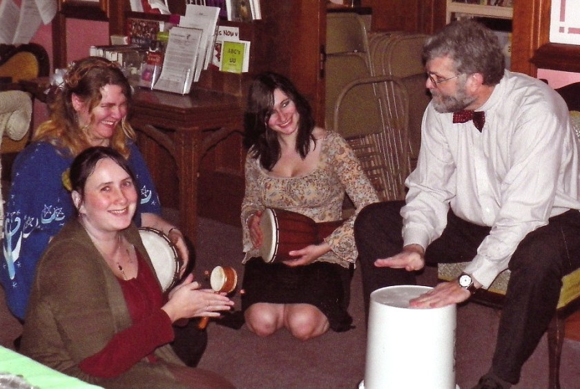 Drumming Circle after the Winter Solstice service at Pullman Memorial